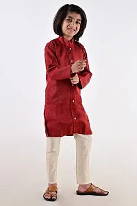 Vesham Kurta Style Shearwani & Pajama Set for Boy's-thumb2