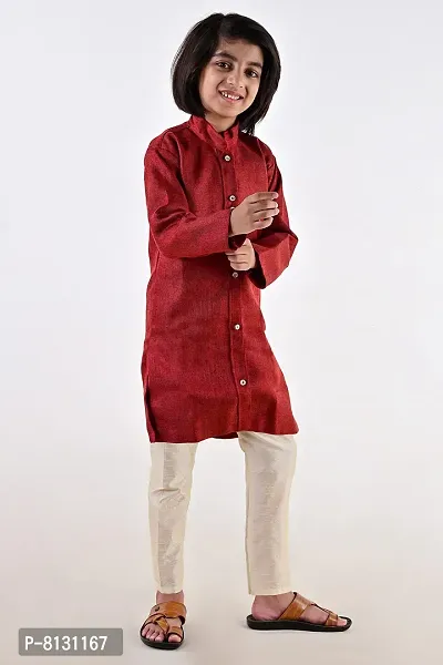 Vesham Kurta Style Shearwani & Pajama Set for Boy's-thumb3
