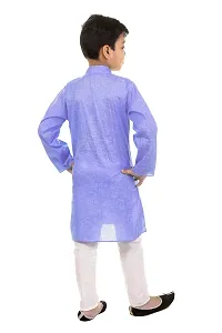 Vesh Kurta Pajama Set for Boys, Cotton Blended, Orange-thumb2