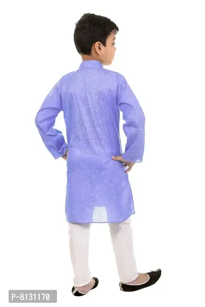 Vesh Kurta Pajama Set for Boys, Cotton Blended, Orange-thumb3