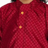 Vesham Cotton Silk Kurta Pajama Set For Boys Kids | Sherwani Style Kurta Paijama-thumb4