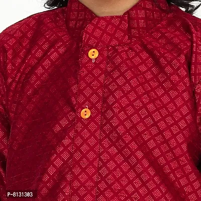 Vesham Cotton Silk Kurta Pajama Set For Boys Kids | Sherwani Style Kurta Paijama-thumb5