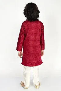 Vesham Cotton Silk Kurta Pajama Set For Boys Kids | Sherwani Style Kurta Paijama-thumb1