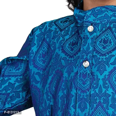 Vesham Cotton Silk Kurta Pajama Set For Boys Kids | Sherwani Style Kurta Paijama-thumb2
