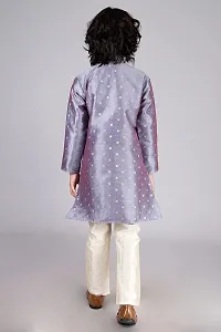 Vesham Cotton Silk Kurta Pajama Set For Boys Kids | Sherwani Style Kurta Paijama-thumb2