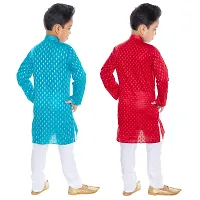 Vesh Cotton Kurta Pajama Set For Boys Kids-thumb1