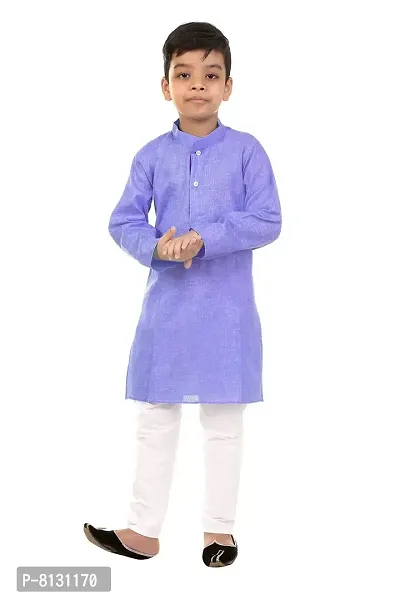 Vesh Kurta Pajama Set for Boys, Cotton Blended, Orange