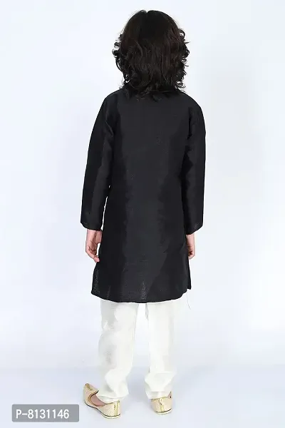 Vesham Cotton Silk Kurta Pajama Set For Boys Kids | Sherwani Style Kurta Paijama-thumb3