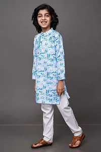 Vesham White Cotton Kurta Pajama Set for Boy's-thumb2