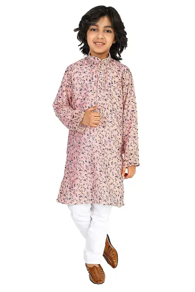 Cotton Silk Kurta Pajama Set For Boys Kids | Sherwani Style Kurta Paijama