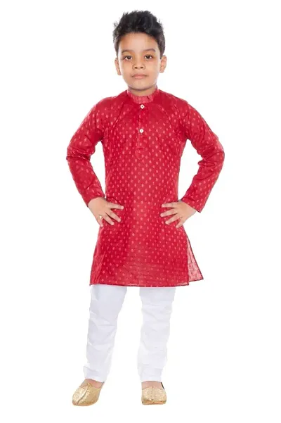 Kid's Ethnic Kurta And Pyjama Set For Boys