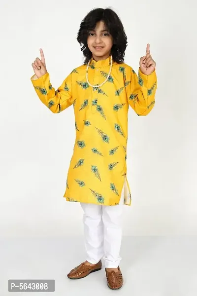Trendy Cotton Kurta Pajama Set For Boys-thumb0
