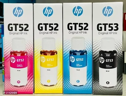 HP Ink Bottle Black  Color (GT 53XL Black GT 52 C/M/Y) Combo Set of 4 (GT53 XL  GT52)