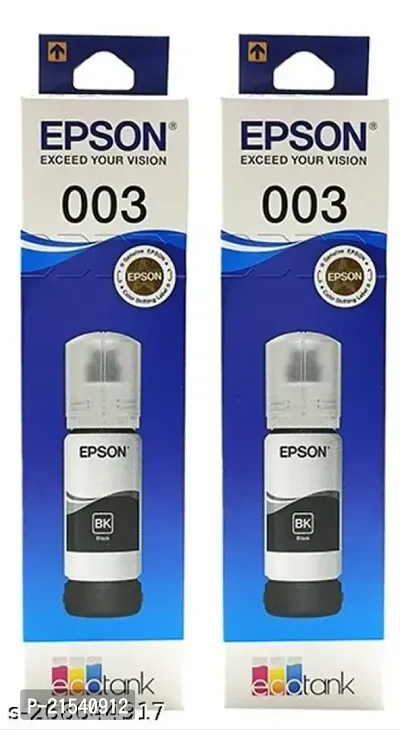 Epson 003 65 ml for EcoTank  Black Ink Bottle pack of 2