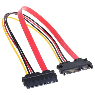 PARUHT 22-Pin Male to 22-Pin Female SATA Power Cable ATA DATA Extension