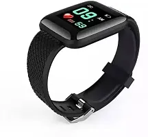 Smart Watch For Men Id116 Plus Waterproof Bluetooth Smartwatch Fitness Band With Heart Rate Sensor Activity Tracker Bp Monitor Latest 1 3 Led Display Sports Smart Watch For Kids Boys Girls Black-thumb3