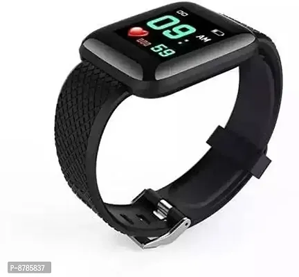 Smart Watch For Men Id116 Plus Waterproof Bluetooth Smartwatch Fitness Band With Heart Rate Sensor Activity Tracker Bp Monitor Latest 1 3 Led Display Sports Smart Watch For Kids Boys Girls Black-thumb4