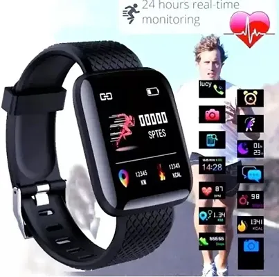 ID116 Health band for unisex Smartwatch  (Black Strap, Free size)