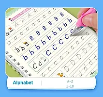 Magic Practice Copy Book for Pre-School Kids, Re-Usable Drawing, Alphabet, Numbers and Math Exercise Notebook, English Magic Book for Children (4 x Books,5 x Refill,1 x Pen,1 x Grip)-thumb3