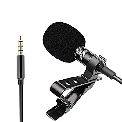 3.5mm Clip Microphone for YouTube | Collar Mike for Voice Recording | Lapel Mic Mobile, PC, Laptop, Android Smartphones, DSLR Camera Microphone-thumb0
