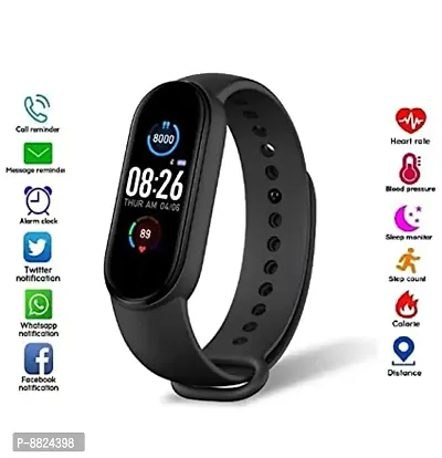 Smart Band M5 2.3 ndash; Fitness Band, 1.1-inch Color Display, USB Charging, Activity Tracker, Menrsquo;s and Womenrsquo;s Health Tracking (Black)
