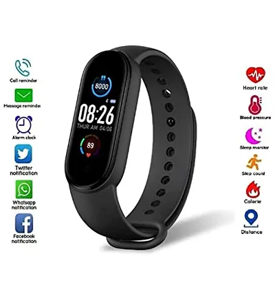 Smart Band M5 2.3 ndash; Fitness Band, 1.1-inch Color Display, USB Charging, Activity Tracker, Menrsquo;s and Womenrsquo;s Health Tracking (Black)