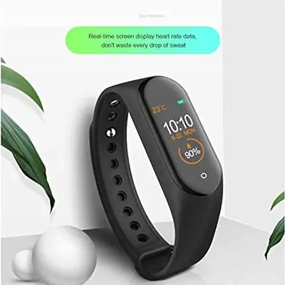 Smart Band  Fitness Band  Activity Tracker  Heart Rate Sensor  Step Tracking All Android Device  iOS Device - Black