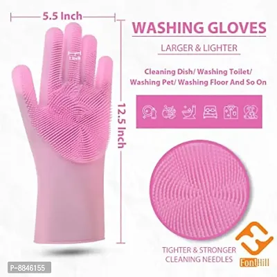 Magic Silicone Cleaning Hand Gloves for Kitchen Dishwashing-thumb0