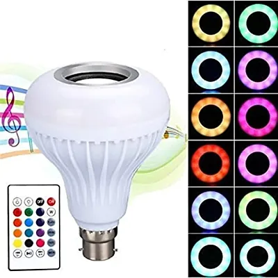 12 Watt LED RGB Bluetooth Music Light Bulb Lamp Speaker Wireless Color Changing 24 Keys Remote Control Smart Bulb Smart Bulb