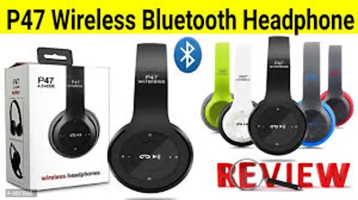 P47 Wireless Bluetooth Headphones 5.0+EDR with Volume Control MUTICOLOR