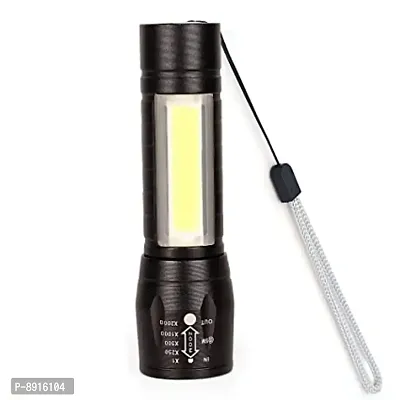 Flashlight USB Rechargeable 3 Modes Flashlight With Hanging Rope-thumb0