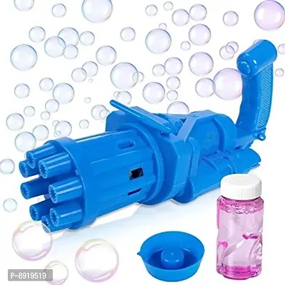 Bubble Machine Gun, 8 Hole Electric Gun With Bubble Solution Toy Bubble Maker
