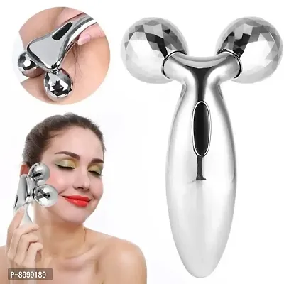 Roller Face Body 3D Massager  (Silver)-thumb0