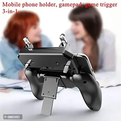 Mobile Phone Game Controller W10 Shooter Trigger Fire Free Button Gamepad Gamepad (Black, For iOS, Android) Gamepad  (Black, For Android, iOS)-thumb0