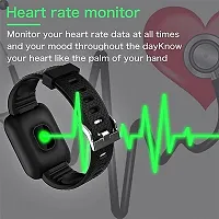 Latest Id116 Plus Bluetooth Smart Fitness Band Watch With Heart Rate Activity Tracker Waterproof Body Calorie Counter Blood Pressure 1 Oled Touchscreen For Men Women-thumb3