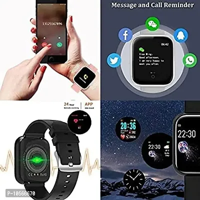 Id116 Water Proof Bluetooth Smart Watch Fitness Band For Boys Girls Men Women Kids Sports Watch For All Smart Phones I Heart Rate And Bp Monitor Black Ios-thumb4
