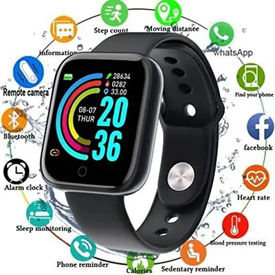 ID-116 X Plus Smartwatch Wireless Fitness Smart Band for Men, Women  Kids  (Black Strap, Size : Free)-thumb0