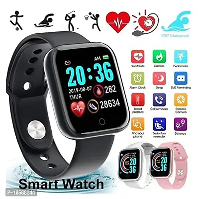 ID116 sedentary reminder smartwatch Smartwatch  (Black Strap, Free size)-thumb0