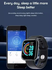 ID116 sedentary reminder smartwatch Smartwatch  (Black Strap, Free size)-thumb3