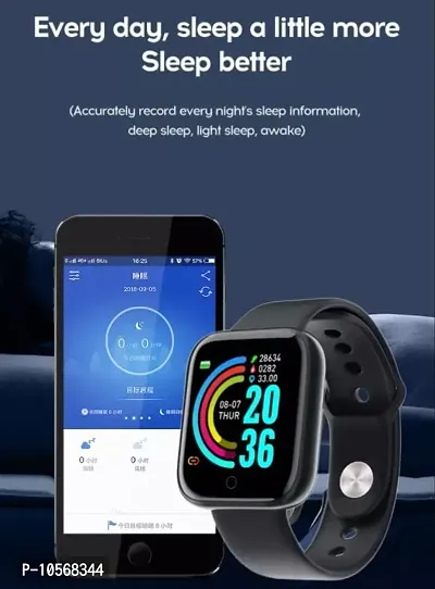 ID116 sedentary reminder smartwatch Smartwatch  (Black Strap, Free size)-thumb4