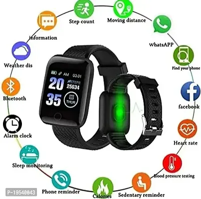 Smart Watch for Men Women Boys Girls Original ID116 Plus Smart Watch 1.3 HD Display, Sleep Monitor for Boys, Girls, Men, Women  Kids |-thumb3