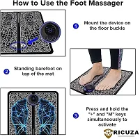 Foot Massager Pain Relief Wireless EMS Massage Mat Machine,Rechargeable Portable Folding Body Massager with 8 Mode/19 Levels for Legs,Body Foot,Neck,Arms,Hand Therapy Machine-thumb4