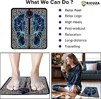 Foot Massager Pain Relief Wireless EMS Massage Mat Machine,Rechargeable Portable Folding Body Massager with 8 Mode/19 Levels for Legs,Body Foot,Neck,Arms,Hand Therapy Machine-thumb1