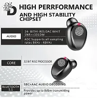 TWS Series F9 Bluetooth Wireless Earphone Touch Control LED Display Bluetooth Headset  (Black, In the Ear)-thumb3