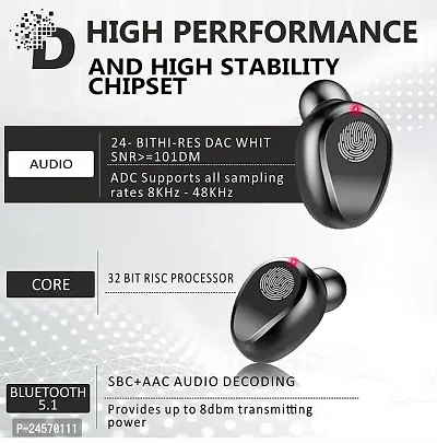 TWS Series F9 Bluetooth Wireless Earphone Touch Control LED Display Bluetooth Headset  (Black, In the Ear)-thumb4