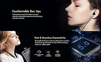 Neckband Earphones with 13mm Drivers, Rich Bass  Stereo Sound,25 Hours Playtime,IPX5 Water Resistant,Type C Charging,Lightweight Sports Neckband,Made in India-thumb4