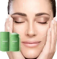 Natural Green Tea Mask Stick Deep Cleansing Oil Control Anti Acne Moisturizing Refreshing Lazy Solid Mask-thumb2