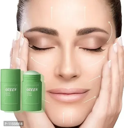 Natural Green Tea Mask Stick Deep Cleansing Oil Control Anti Acne Moisturizing Refreshing Lazy Solid Mask-thumb3