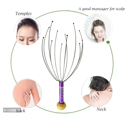 generic Scalp head Massage Machine Head Massager Scalp Scratcher 12 Fingers Head Scratcher For Head Massage Body Relaxing Hair Massage (4)-thumb3