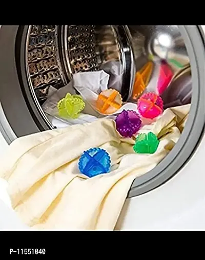 Laundry Ball Washing Machine Washer Dry Durable Cloth Cleaning, 4- Piece (Multicolor) Detergent Bar (10 g, Pack of 4)-thumb2